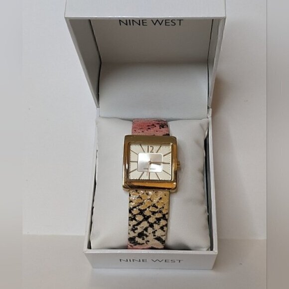NINE WEST WATCH GOLD PINK - Picture 1 of 6